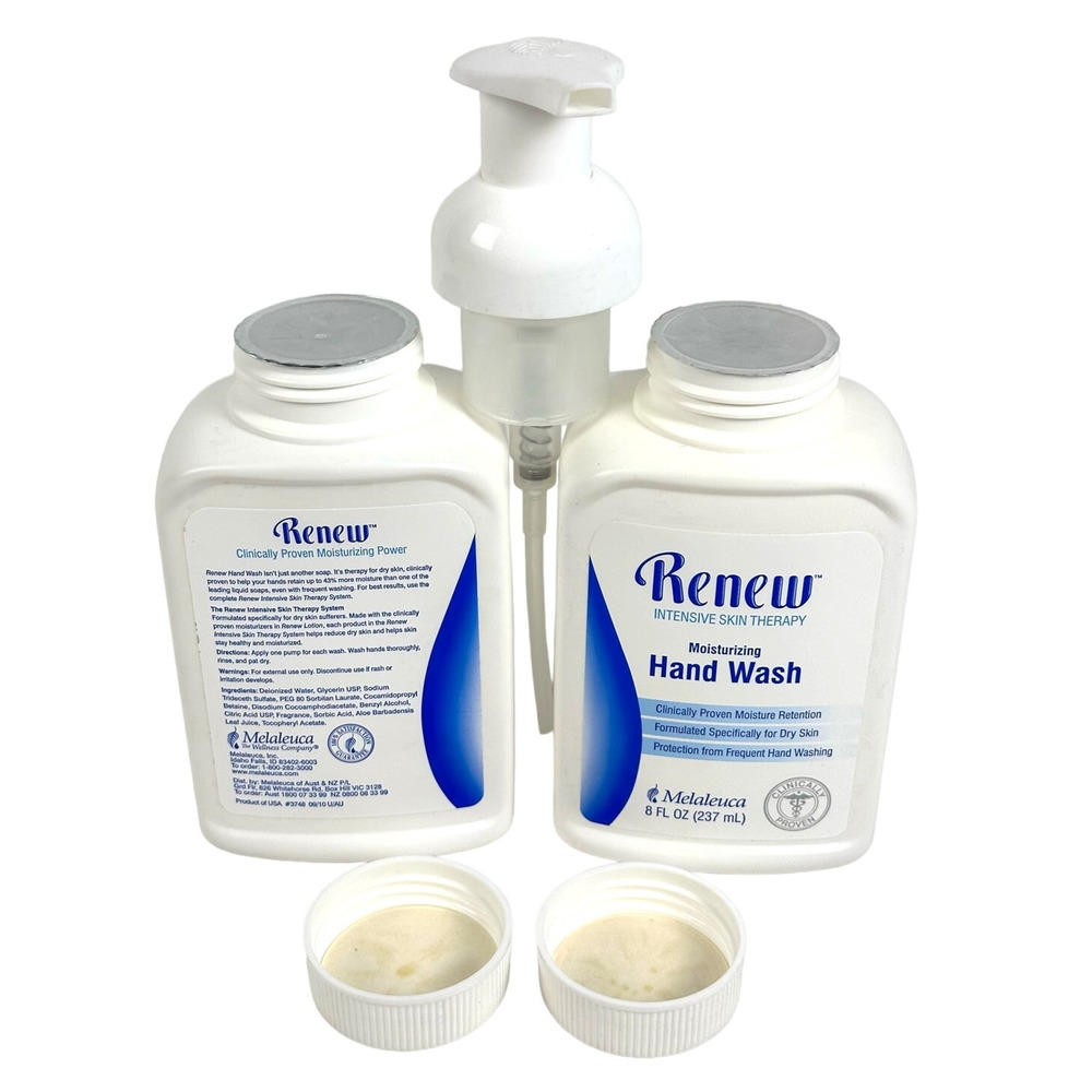 Melaleuca RENEW Intensive Skin Therapy Hand Wash Two 8 oz Bottles/One Pump-New!